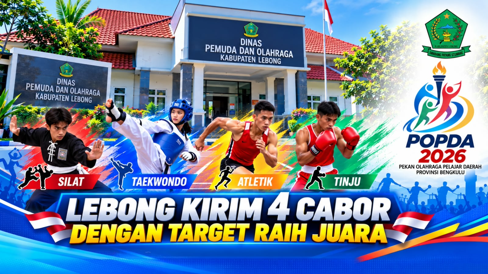 Popda 2026, Lebong Andalkan 4 Cabor untuk Buru Prestasi